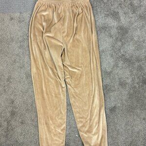 Velour Jogger Women’s Sienna tan Zip Drawstring Relaxed Fit